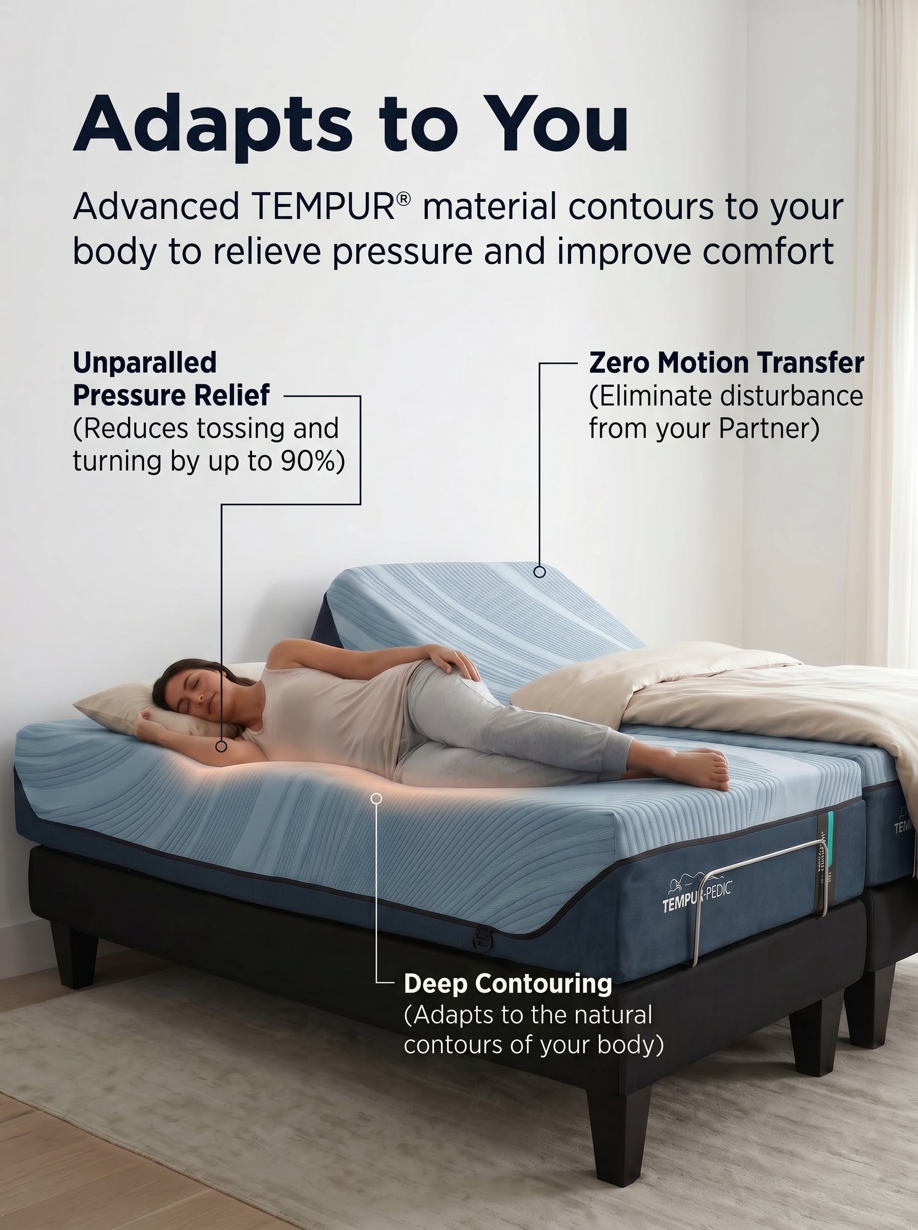 Tempur-ProAlign Split King Adjustable Bed