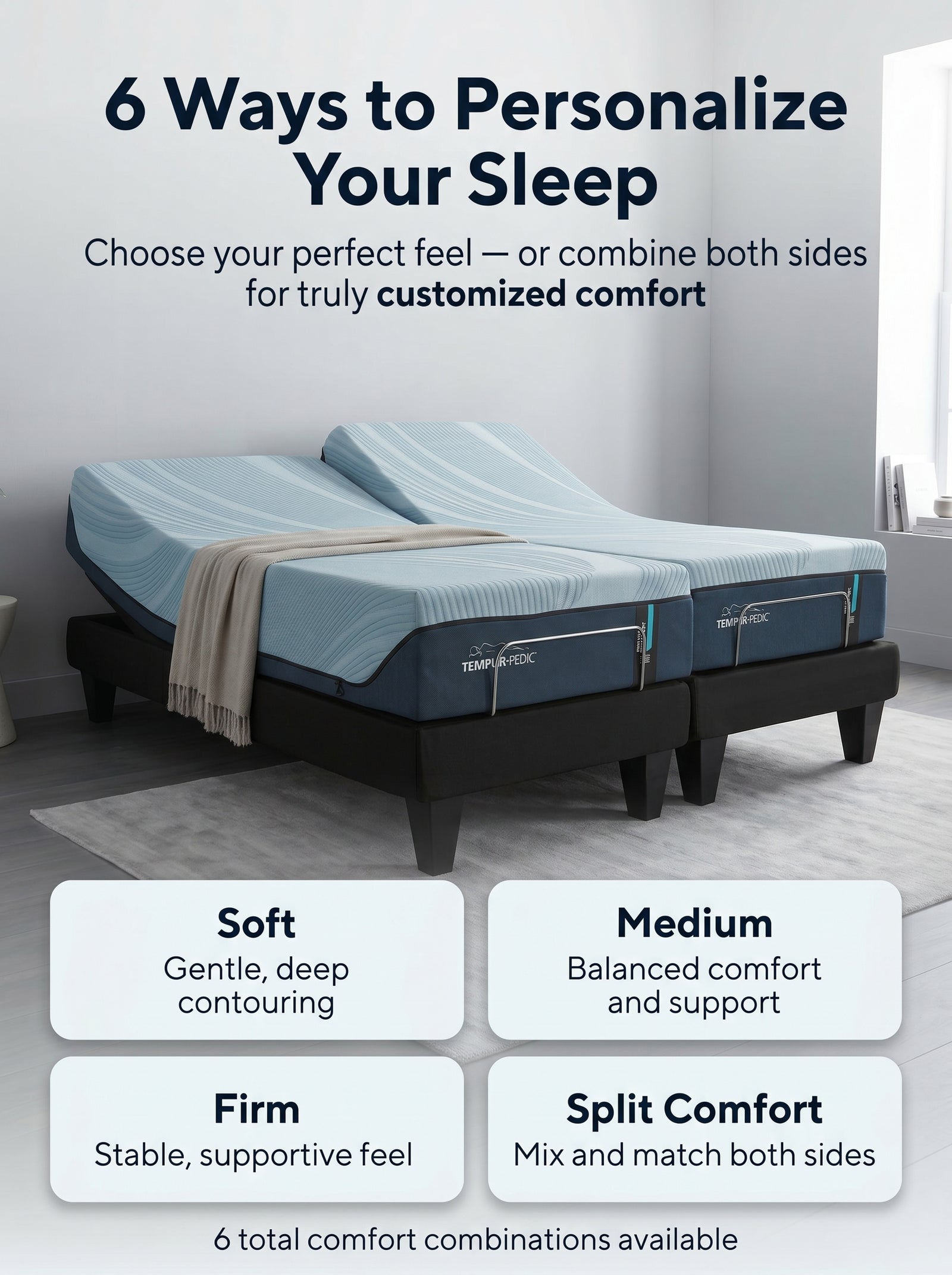 Tempur-ProAlign Split King Adjustable Bed