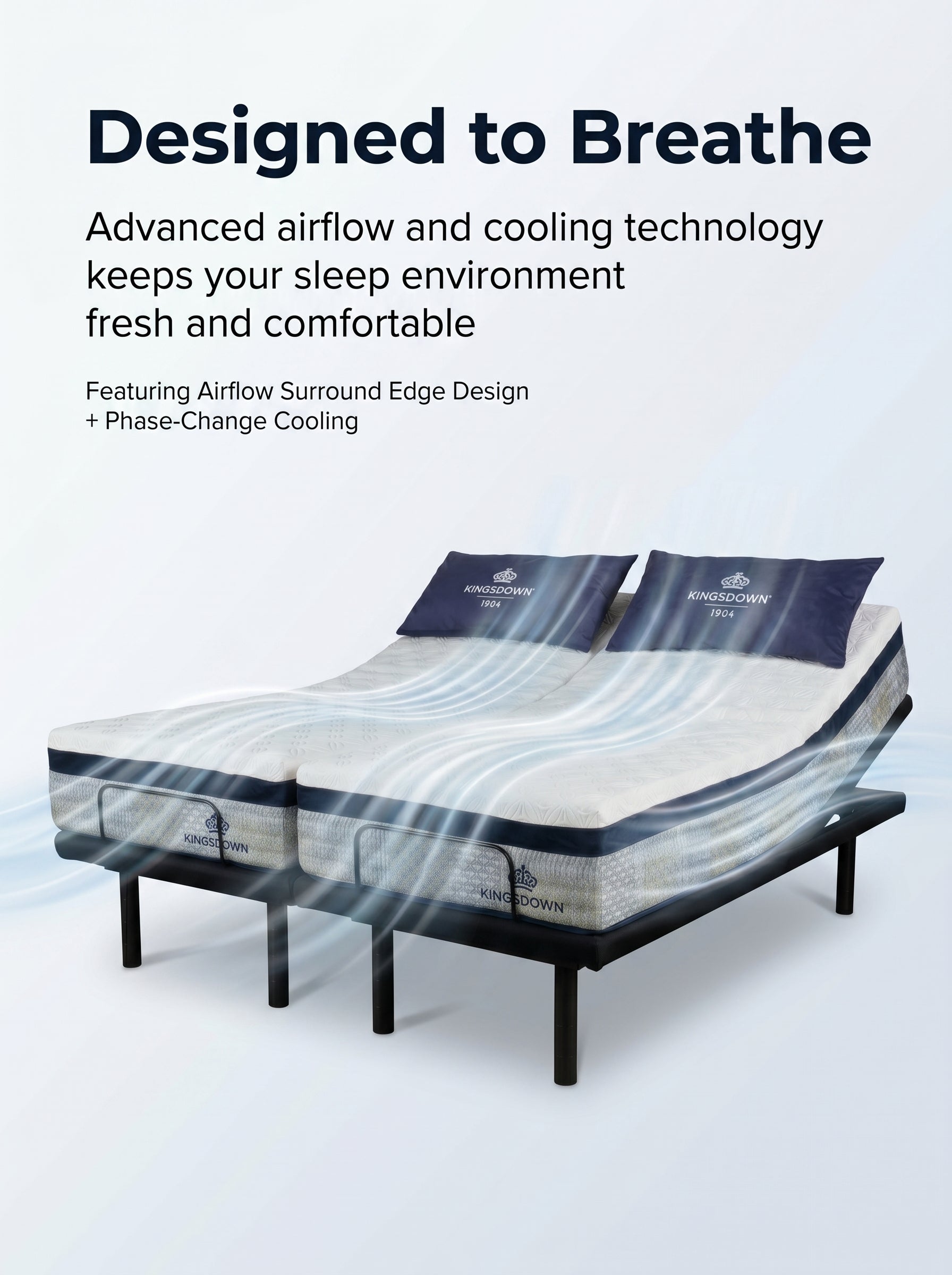 Kingsdown Empress Split King Adjustable Bed Package
