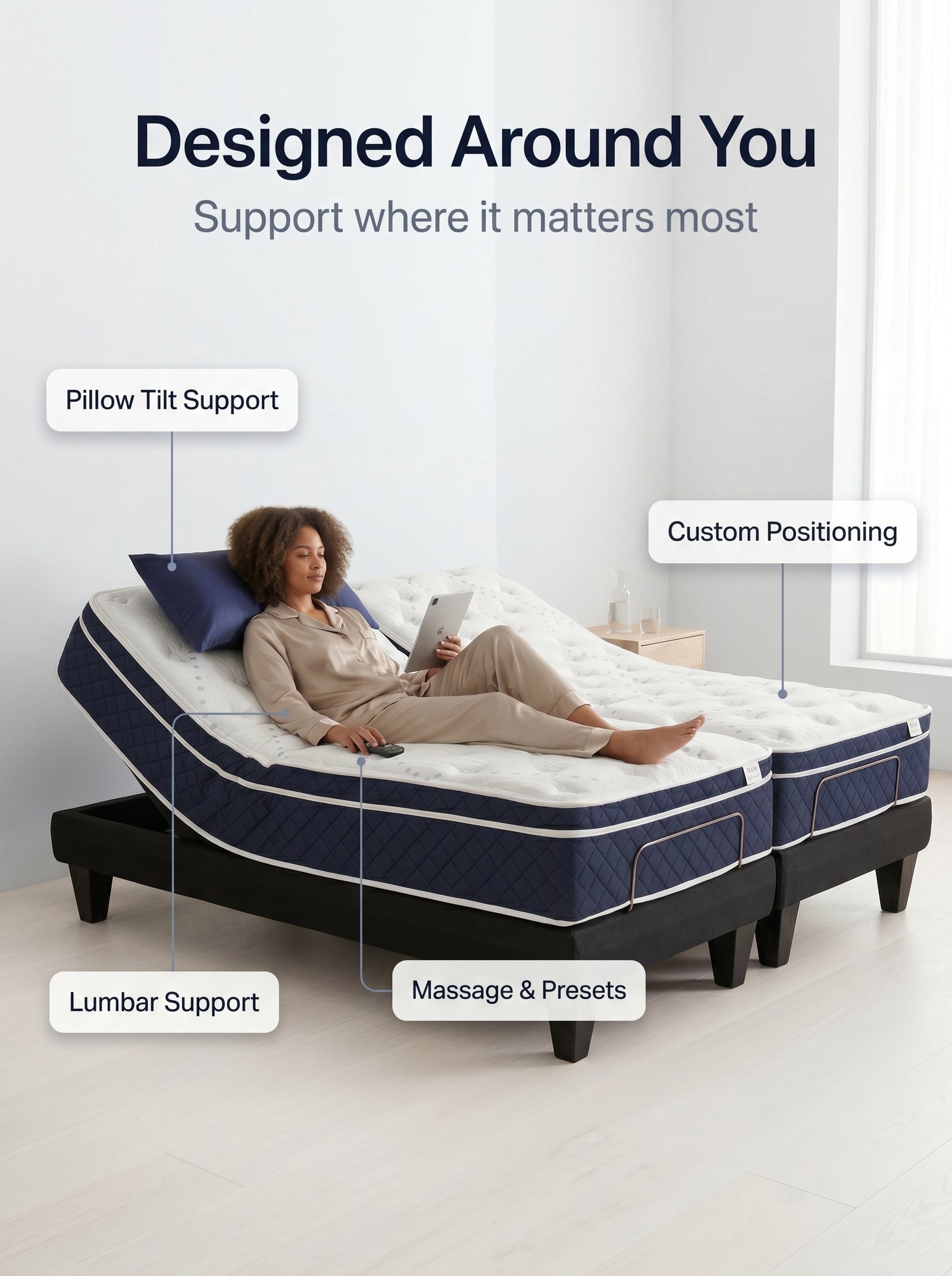 Embrace Split King Adjustable Bed Package