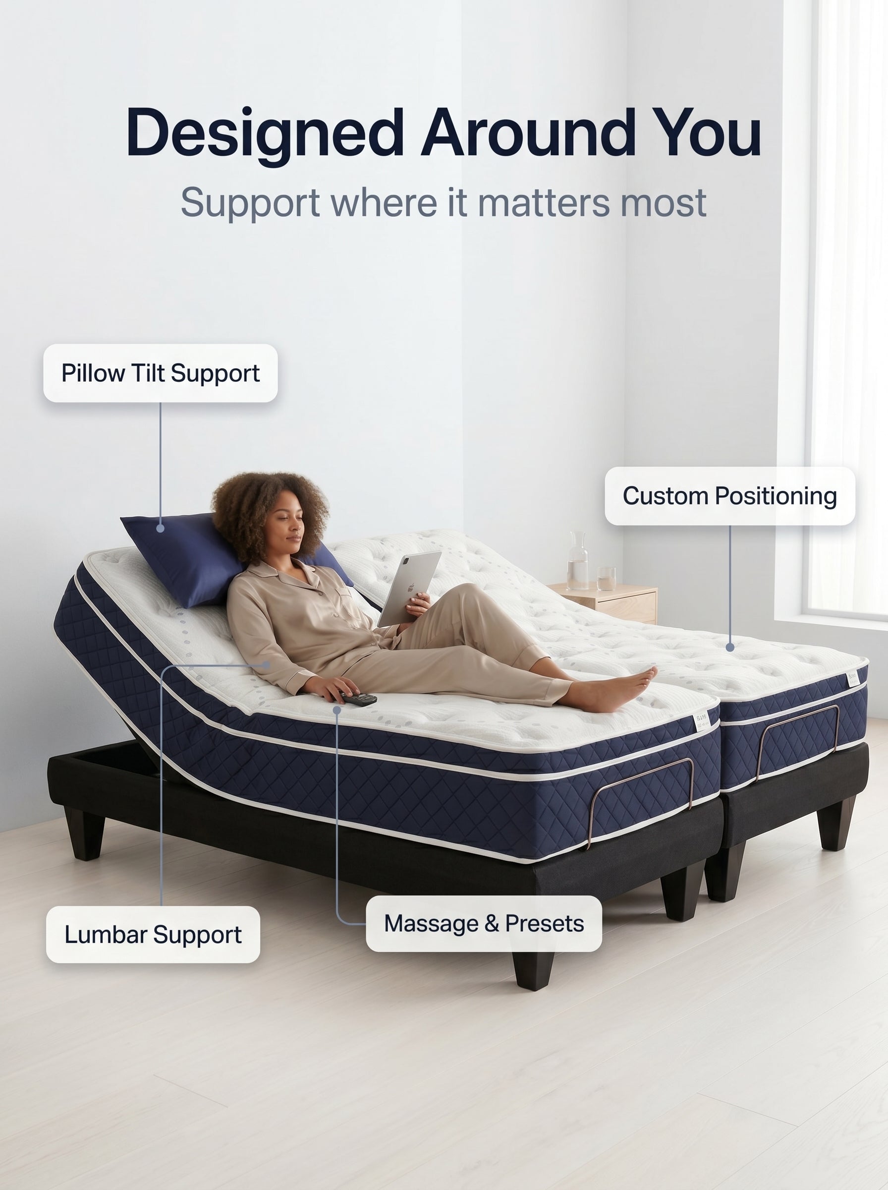 Embrace Split King Adjustable Bed Package