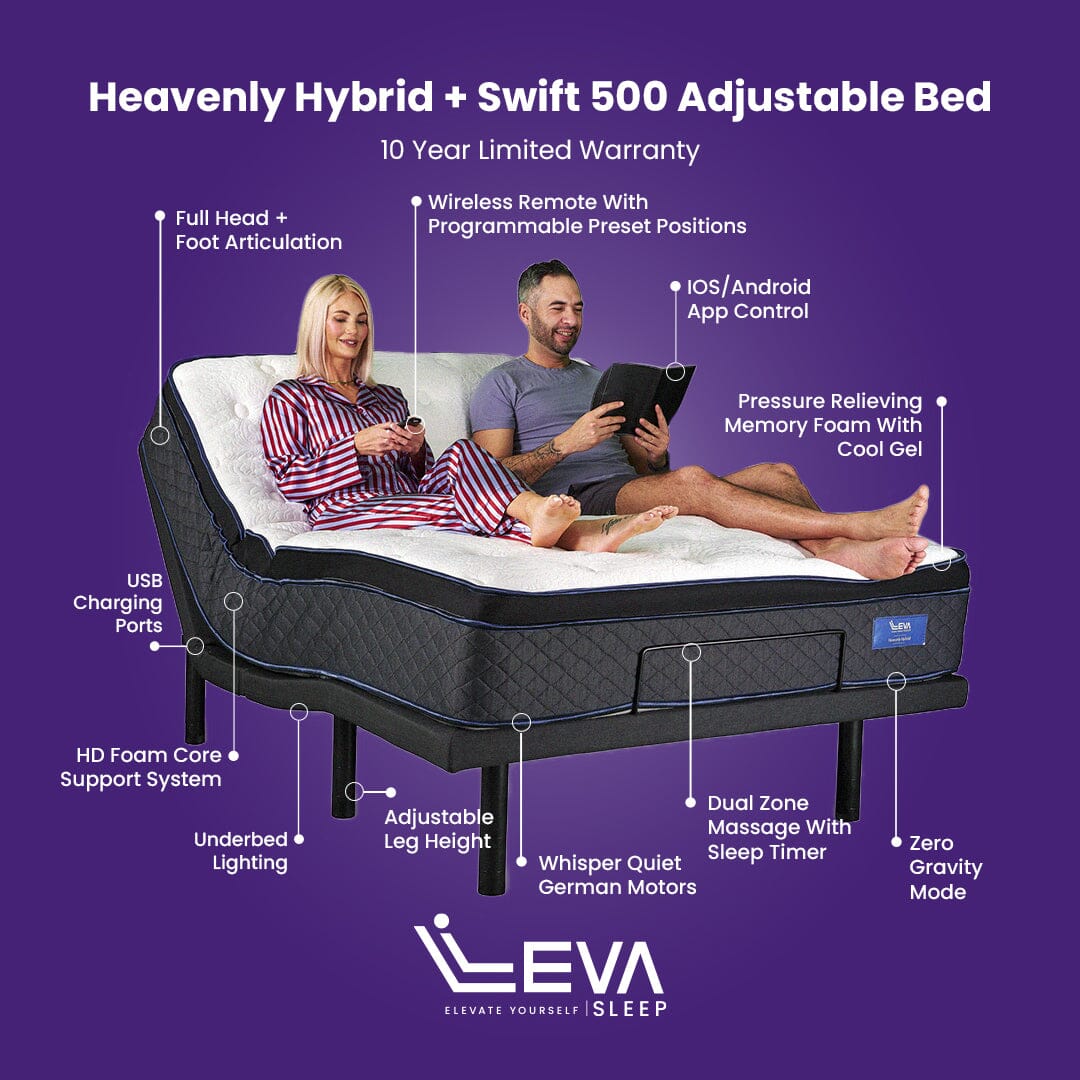 Heavenly Hybrid Queen Adjustable Bed