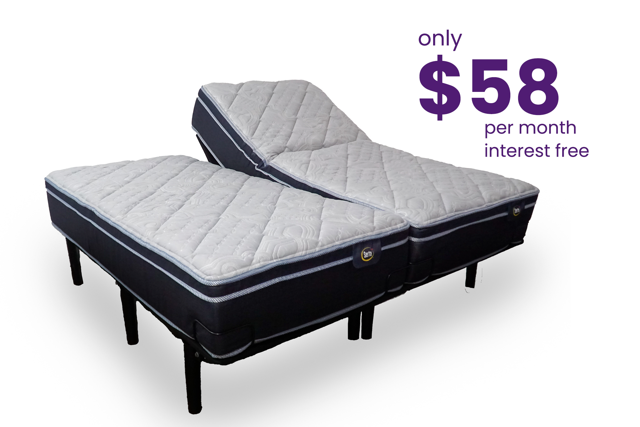 Serta Luxury Split King Adjustable Bed Package