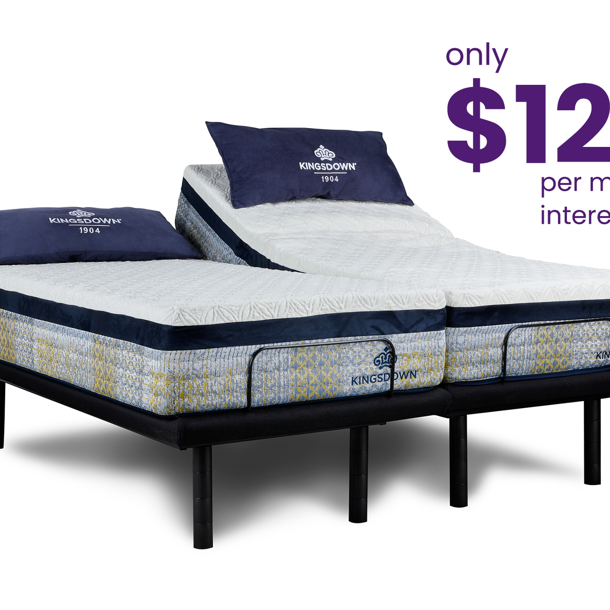 Kingsdown Empress Split Queen Adjustable Bed Package