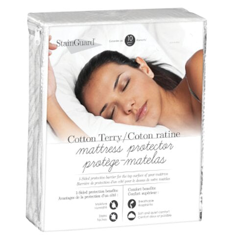 StainGuard Cotton Terry Mattress Protector,